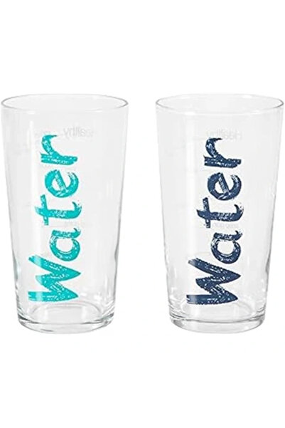 AyrStore Water Bardak 570 ml 2'li Set Mavi & Turkuaz