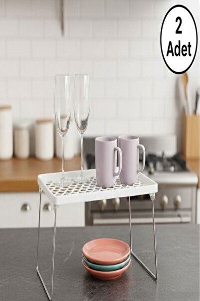 Saint Belisama Concept Shelf Organizer Rectangular, Multi-Purpose Shelf Organizer Kitchen Organizer, Cup Organizer 2 Pieces