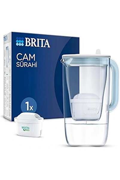 AyrStore Cam Su Arıtma Sürahisi 1x Maxtra Pro All In 1 Filtreli Açık Mavi 2,5 lt