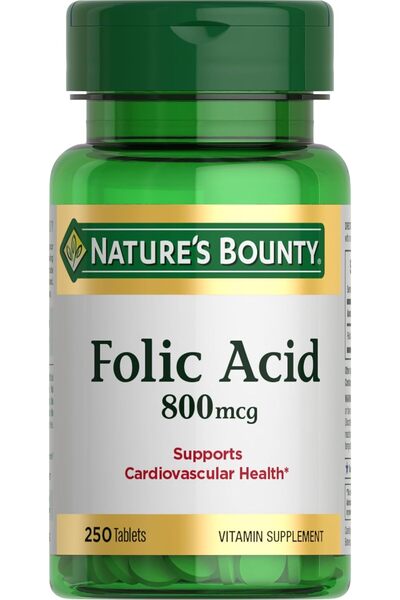 Nature's Bounty أقراص حمض الفوليك 800 ميكروغرام، أقصى قوة