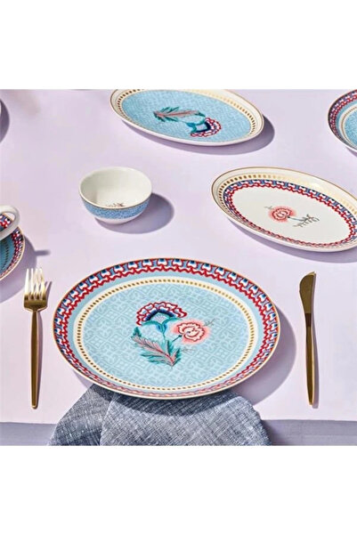 AyrStore Spello Blue 26 Parça Kahvaltı Seti Rnd