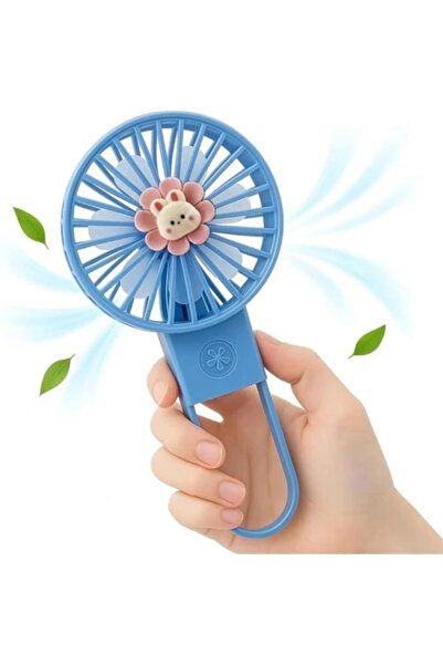 AyrStore Taşınabilir Mini USB Fan Led Işıklı Masa Üstü 3 Kademeli Dahili Işık...