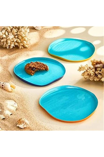 AyrStore Voyage Cam 6'lı Pasta Tabağı 21 Cm