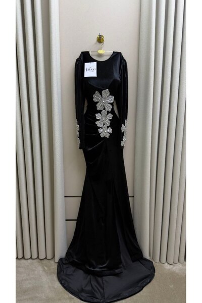 Juliana black evening dress