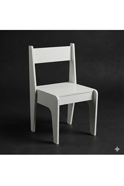 ahşen decor Modern İskandinav Tarzı Beyaz Ahşap Yemek Sandalyesi - Mutfak ve ...