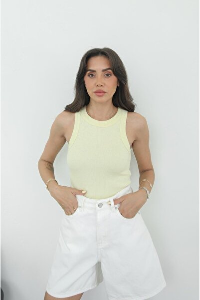 Havoş Light Yellow Premium Texture Corded Fabric Athlete