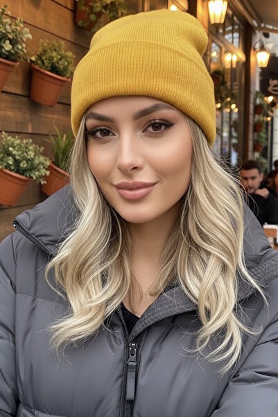 CAŞ DEKORASYON Mustard Color Beret Hat