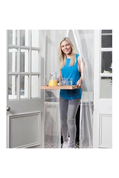 AyrStore Mıknatıslı Kapı Sinekliği, Sinek Böcek Tutucu, Beyaz Tül Sineklik, S...