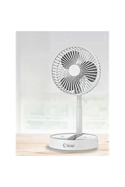 AyrStore Kiwi Kfan 7608 Şarjlı Beyaz Katlanılabilir Mini Fan Masa Üstü Vantil...
