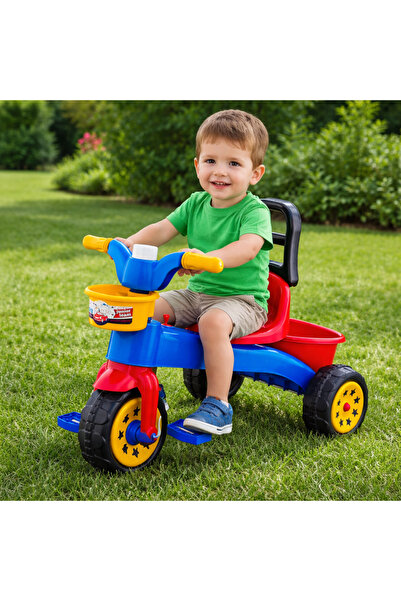 Retoys İlk Arabam Çocuk Bisiklet 3 Tekerlekli Pedallı Sepetli +2-10 Yaş(Kutulu)