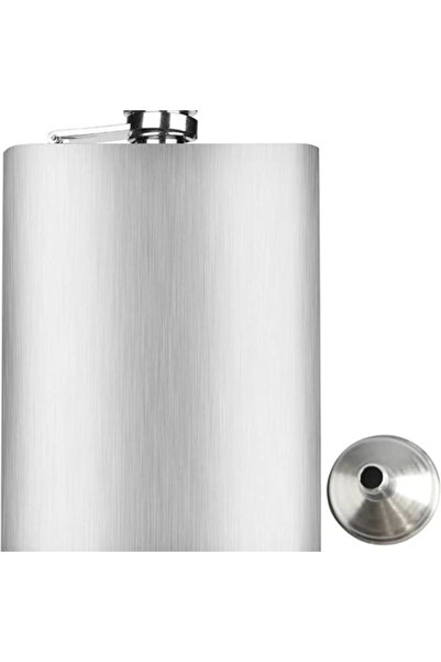 AyrStore 8 Oz 235 cc Cep Tipi Vidalı Kapak Çelik Konyak Viski İçki Matarası (...