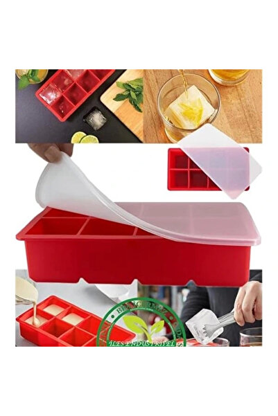 AyrStore Kapaklı Silikon Buz Kalıbı BPA içermeyen, Viski ve Kokteyller için B...