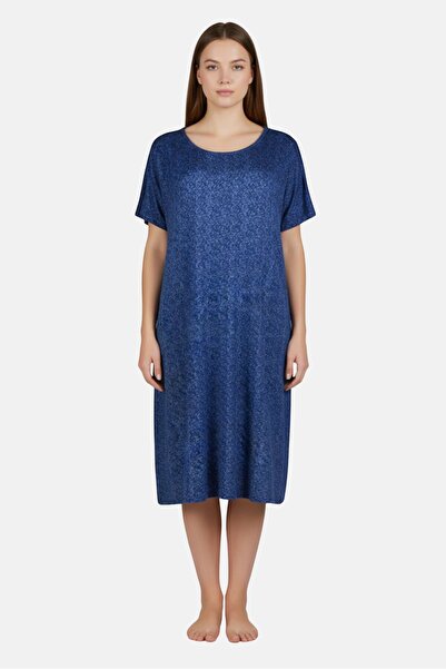 Christian Siriano Women Plus Size Heather Sleepwear Dress, Navy