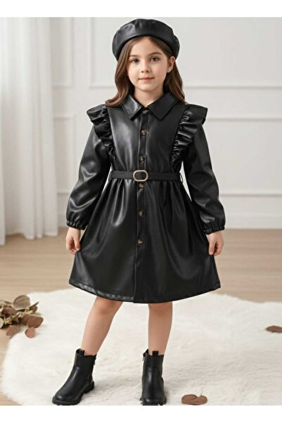 zavera for kids Set de trei piese pentru fetiță, rochie din piele cu cu căptu...