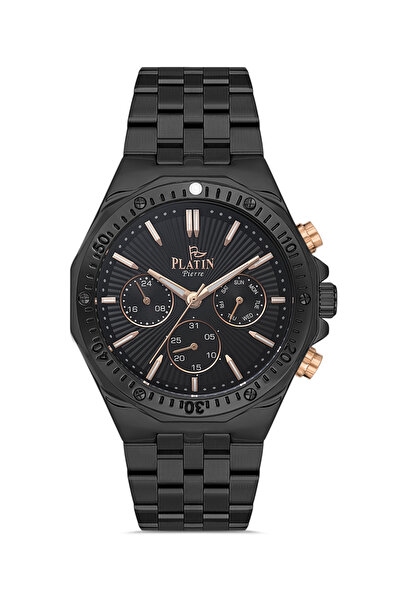 Platin Pierre Pl-1172Ga-G2 Steel Cord Functions Active Men's Wristwatch
