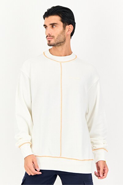 Reebok x Randomevent Men Sportswear Fit Long Sleeve Outdoor Sweatshirt, Off White