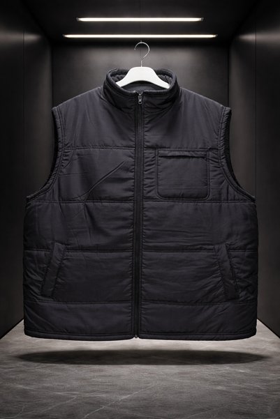 AĞIRTAŞ Erkek Battal Boy Su Geçirmez İçi Polarlı Çok Cepli Yelek (3XL-6XL)