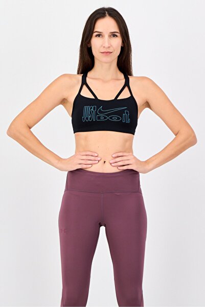 Nike Women Brand Logo Padded Training Sports Bra, Black