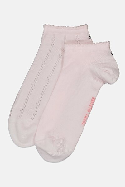 Tommy Hilfiger Women 2 Pairs Textured Ankle Socks, Light Pink