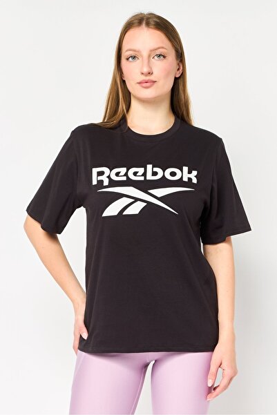 Reebok Women Sportswear Fit Short Sleeve Outdoor T-Shirt, Black