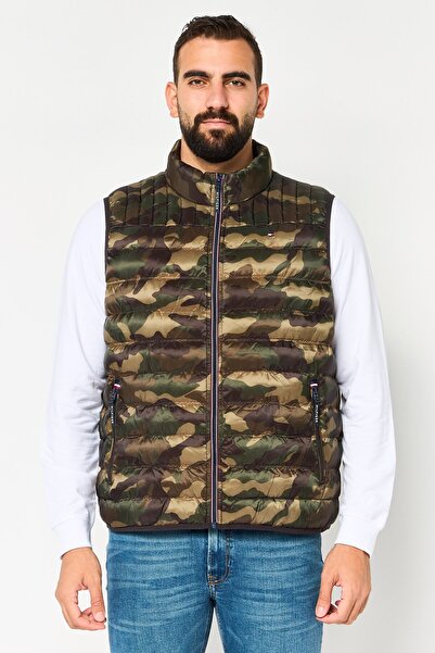 Tommy Hilfiger جاكيت رجالي منفوخ مموه، متعدد الألوان