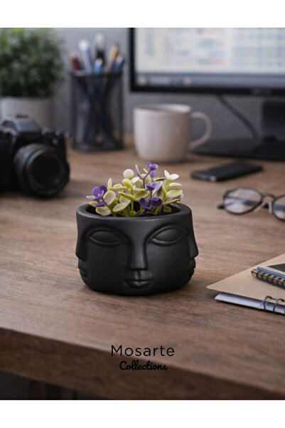 Mosarte Buddha Series Minimalist Abstract Face Vase / Sculpture – Modern Deco...