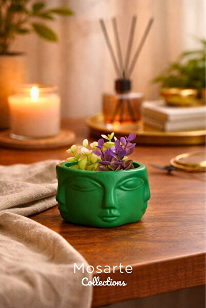 Mosarte تمثال/منحوتة وجه بوذا بتصميم تجريدي بسيط - ديكور عصري (حجم متوسط)