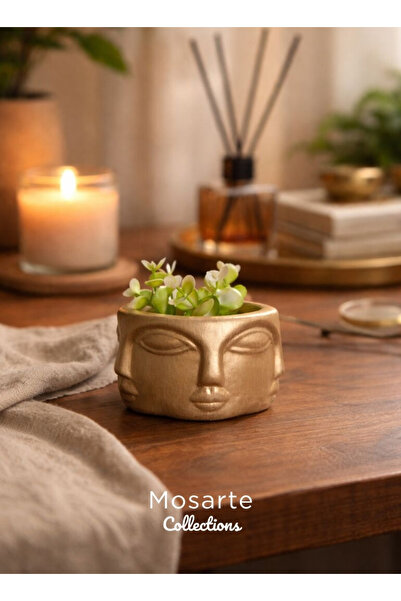 Mosarte Buddha Series Minimalist Abstract Face Vase / Sculpture – Modern Deco...