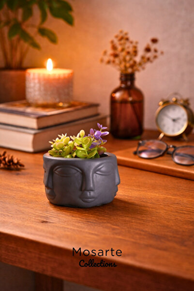 Mosarte Buddha Series Minimalist Abstract Face Vase / Sculpture – Modern Deco...