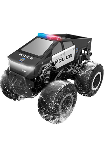 Toybox 1:12 Amphibious Cyber Police Car, 2.4G Monster Truck Toys Remote Control Car Waterproof