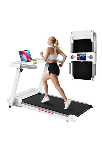 Ehi Folding Treadmill, Foldable Home Fitness Equipment with LCD for Walking & Running