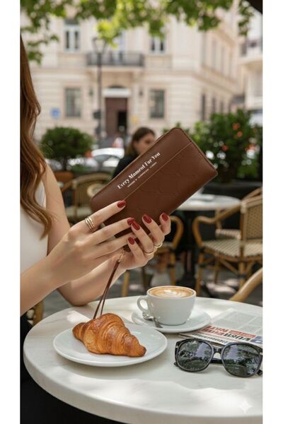 Choscale Single Zippered Soft Textured Card Holder Wallet with Phone Compartment