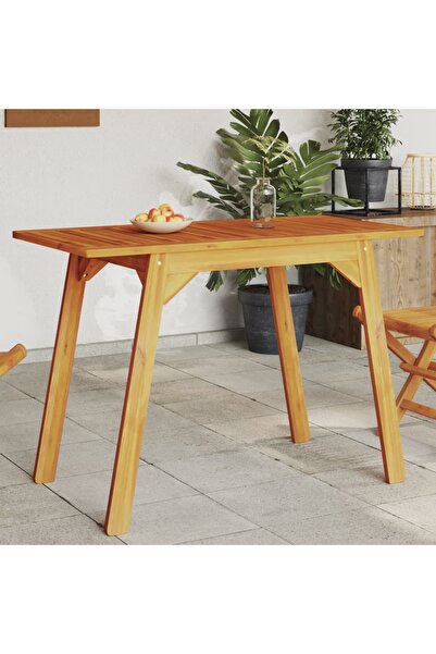 vidaxl Garden Dining Table 110x56x75 cm Solid Wood Acacia