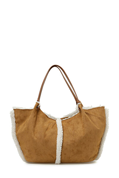 Butigo Suet Sherpa Omz 50R Tan Women's Shoulder Bag