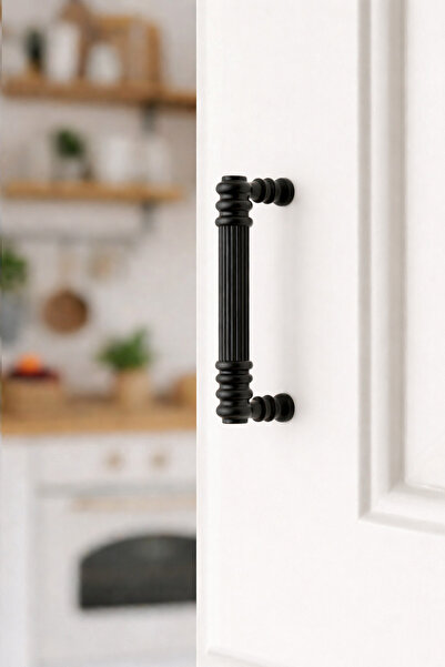 BERFİNO 5'li 500/096/16 Mat Siyah Klasik Kulp | 96 mm Aks Aralığı | Country &...