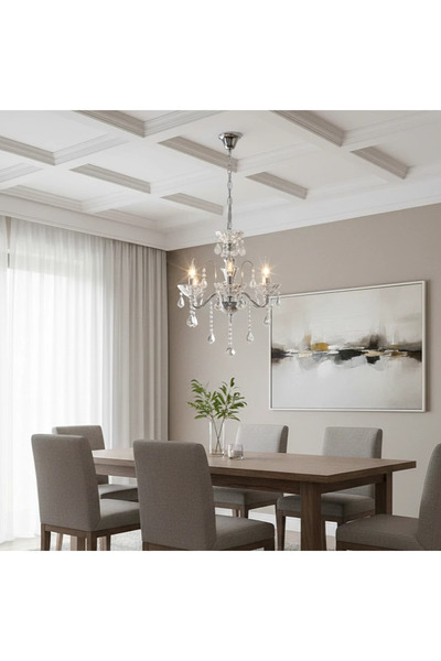 HAMER Classic chandelier offers a luxurious, traditional look in gold and silver.