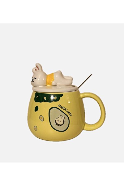 suprizegift Rabbit Lid Mug with Spoon