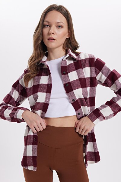 Tudors Women's Oversized Wide Cut Lumberjack Plaid Shirt