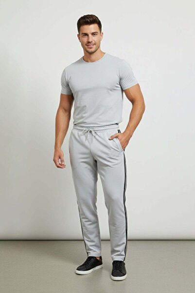 Fulla Moda Striped Sweatpants with Tie-Up Waist