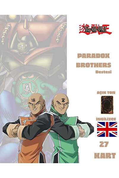 Cakmak Oyun Dukkani Yu-Gi-Oh! İngilizce Paradox Kardeşler Destesi 30 Yugioh K...