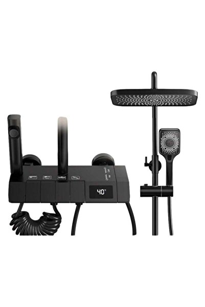 Arabest نظام دش مثبت على الحائط بشاشة رقمية ذكية، نظام دش مطري مع زر تحويل عل...