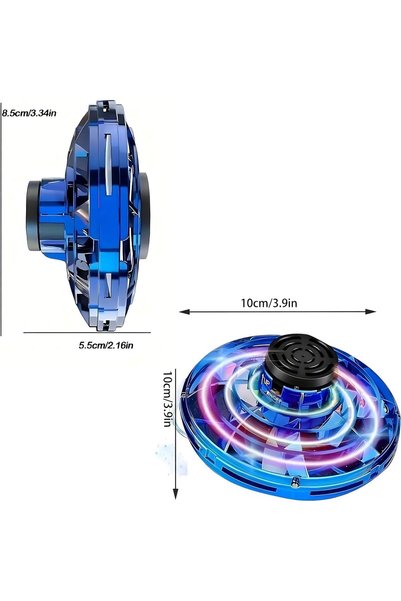 NO BRAND UFO Hand Controlled Mini Drone LED flying fidget spinner with 360° rotation. USB rechargeable toy.