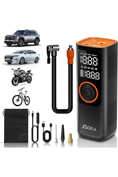 Xoopla Portable Car Air Pump 150PSI Tire Inflator 7500mAh Air Compressor With Digital LCD Display 5