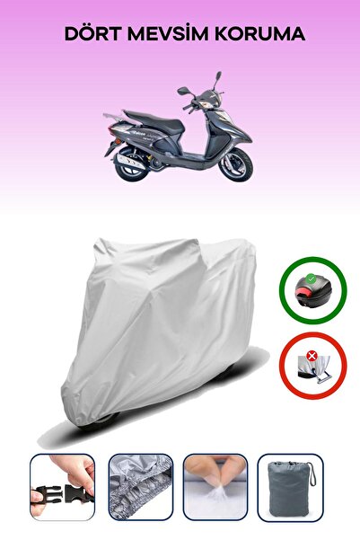 Breen غطاء خلفي رمادي اللون متوافق مع غطاء محرك الدراجة النارية Falcon Dolphin 100 EFI المتوافق مع الدراجات النارية