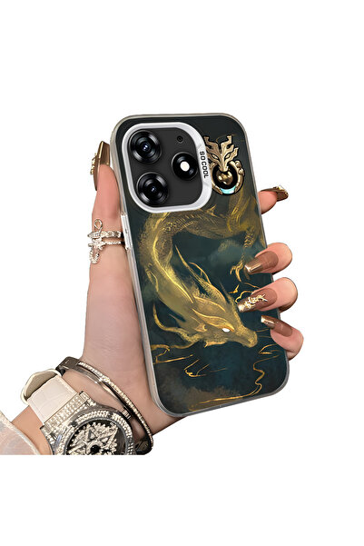 ucuc حافظة تكنو سبارك 10 برو 4G متوافقة مع الحافة السيليكونية الصلبة والظهر ا...