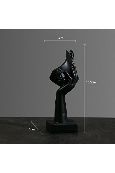 Choice تمثال تجريدي من الراتنج الأسود-ب، زينة مكتبية، منحوتات، تماثيل شخصية و...