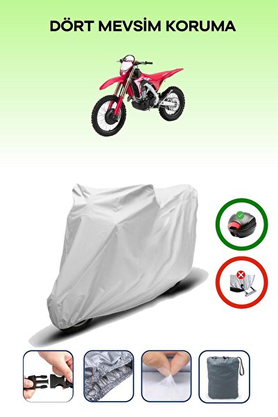 Breen Gray Rear Bag Compatible Honda Crf 450 X Compatible Motorcycle Tarpauli...