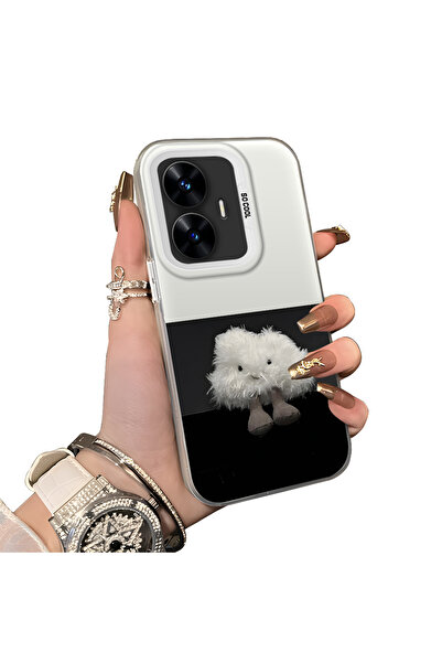 ucuc حافظة من السيليكون المتوافقة مع هاتف Realme C55 ذات حافة صلبة ومضادة للس...