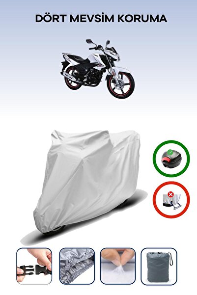 Breen Gray Rear Bag Compatible Kuba Pars Compatible Motorcycle Tarpaulin Moto...