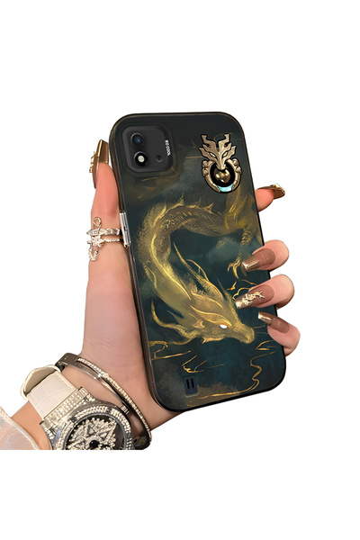 ucuc حافظة Realme C20/C20A متوافقة مع حافة السيليكون الصلبة والظهر المضاد للس...